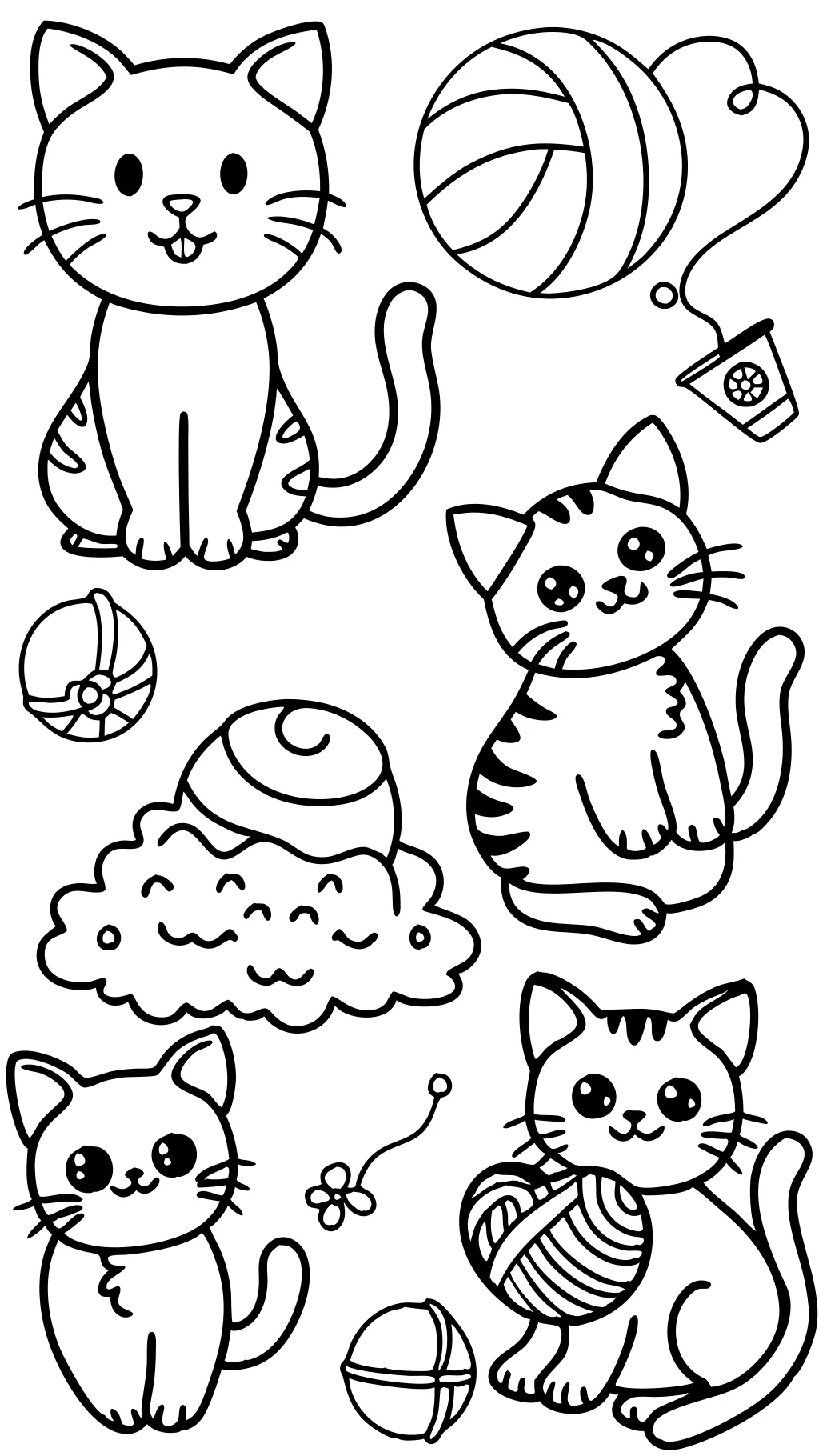 kitty cats coloring pages